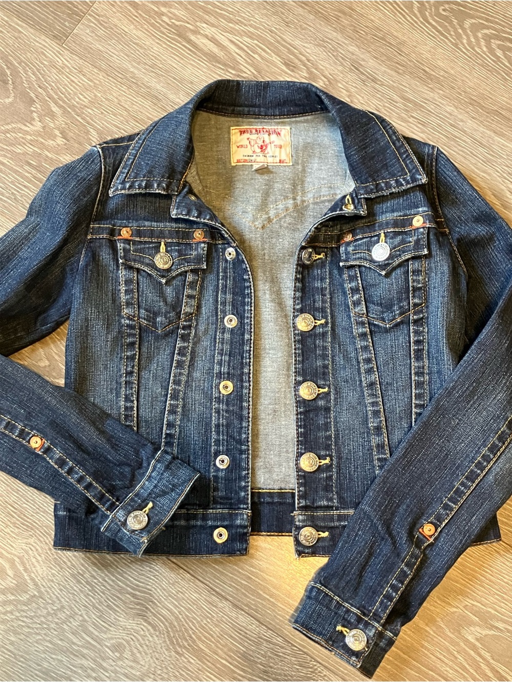 ✨Like new!!✨ 2013 True Religion Emily Dark Denim Jacket Sz XS